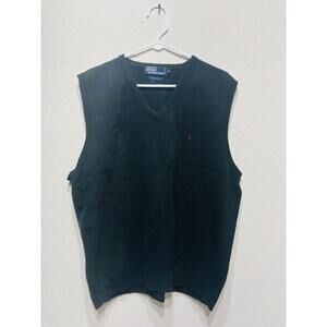 Vintage Ralph Lauren polo lambswool sweater vest green XL